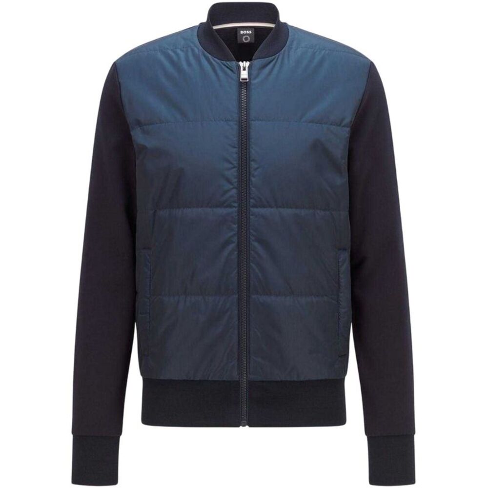 Boss Mens Skiles Padded Hybrid Jacket / Navy